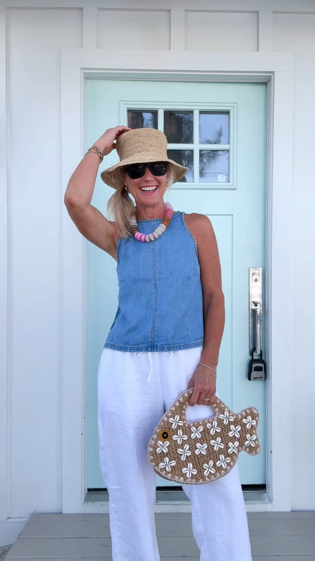 Love this denim top for spring and summer!
Top: XS (but size up if busty or inbetween)
Pants: XS

#LTKootd #LTKOver40 #LTKSeasonal
