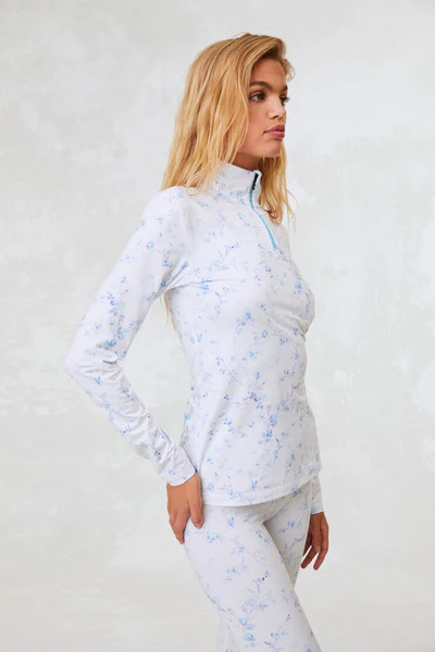 Bogner x LoveShackFancy Ilvy Quarter Zip Top | LOVESHACKFANCY