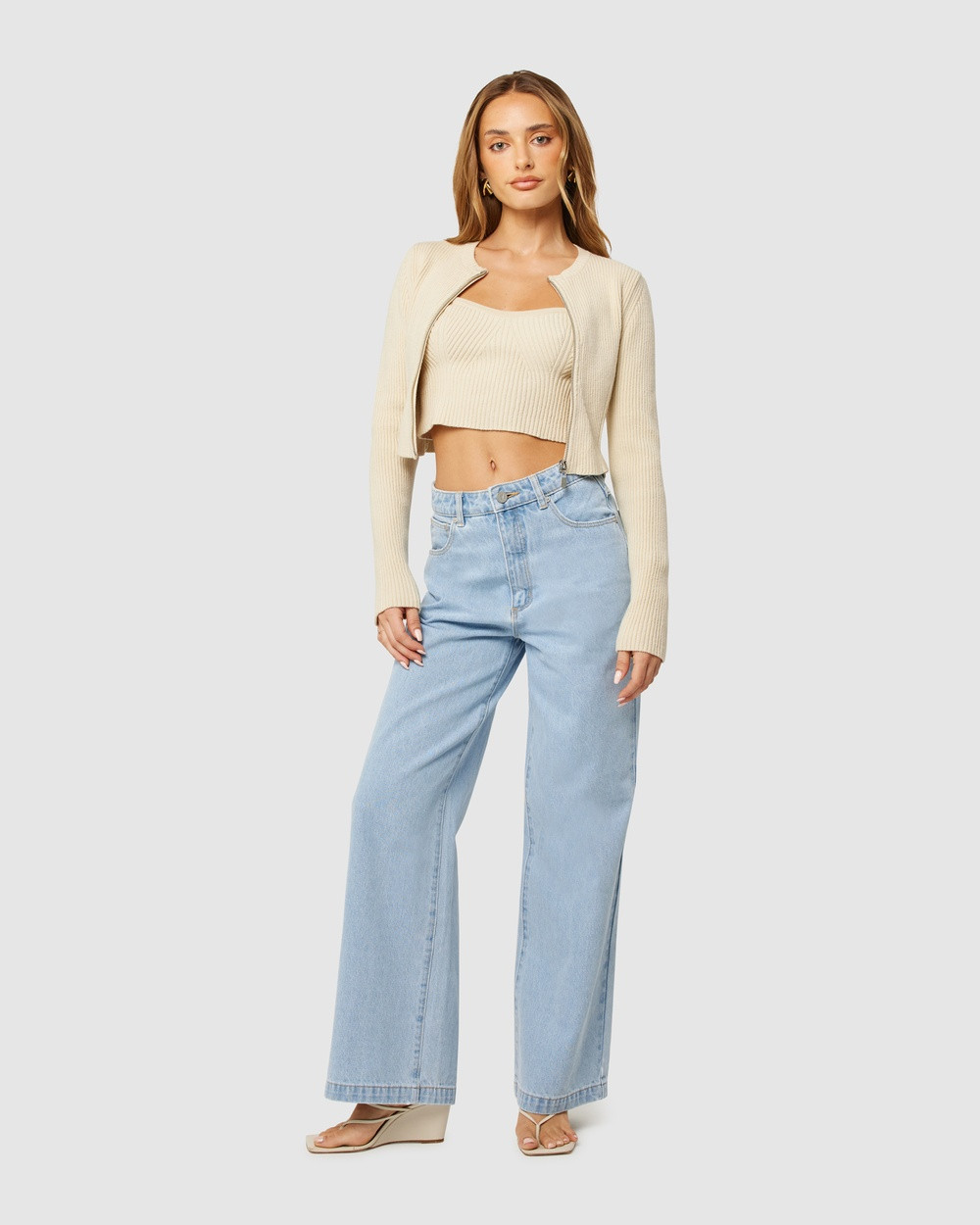 Abrand - 94 High & Wide Petite - Jeans (LIGHT VINTAGE BLUE) 94 High & Wide Petite | THE ICONIC (AU & NZ)