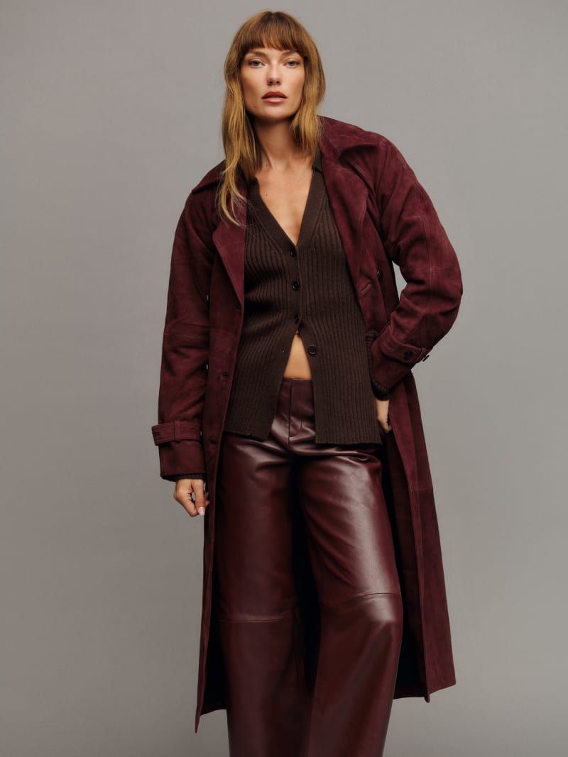 Veda Ashland Leather Trench | Reformation (Global)