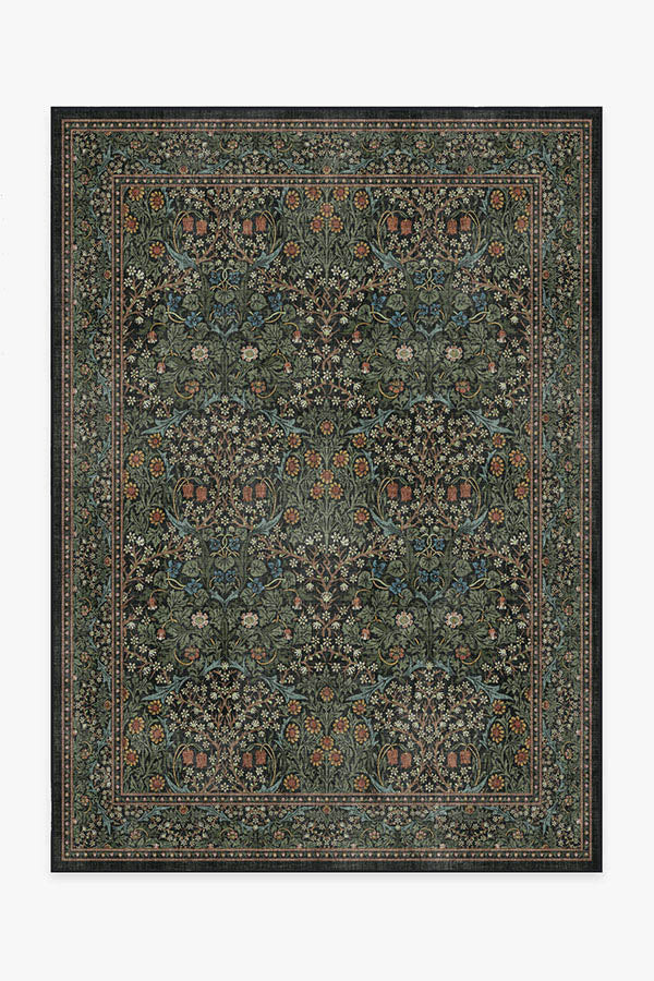 Morris & Co. Blackthorn Forest Green Rug | Ruggable