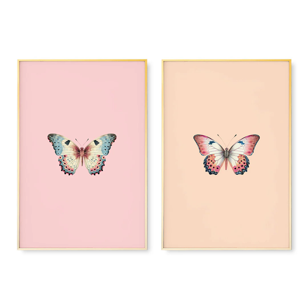 Joie du Papillon Pair Rose | Urban Garden Prints