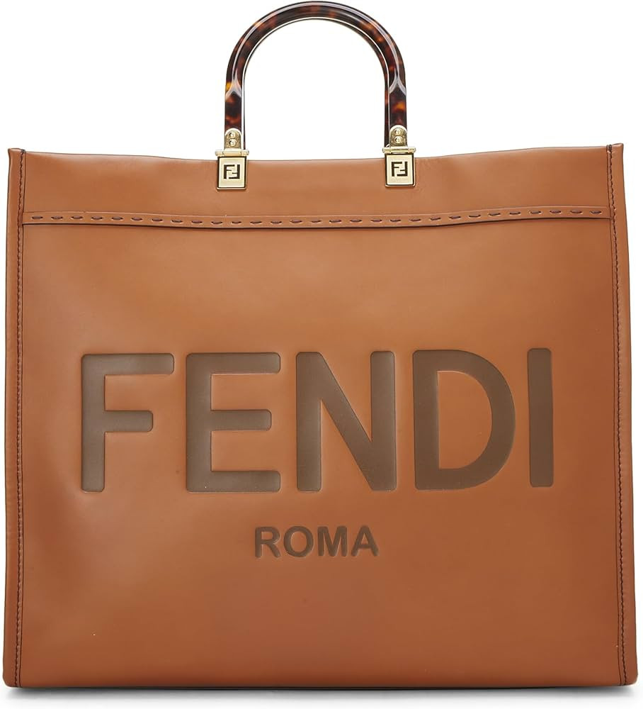 Amazon.com: Fendi, Pre-Loved Brown Calfskin Sunshine Shopper Tote Large, Brown : Luxury Stores | Amazon (US)