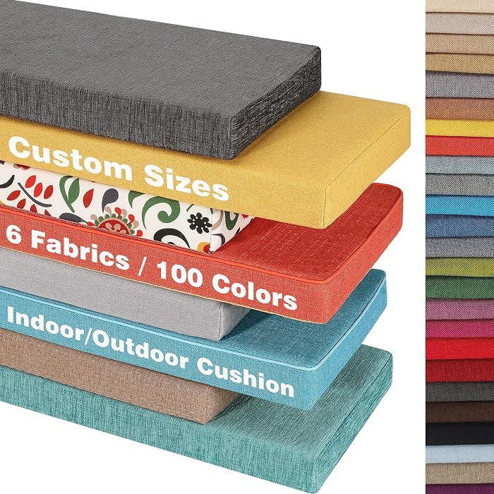 Custom Bench Cushions for Indoor Furniture, Personalized Size Non-Slip Bench Pads,75D Thickened F... | Amazon (US)