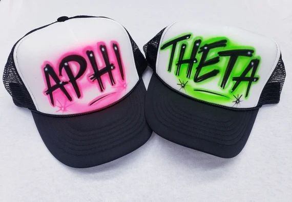 Airbrushed Sorority Any Name Colors Hat Trucker Snapback - Etsy | Etsy (US)