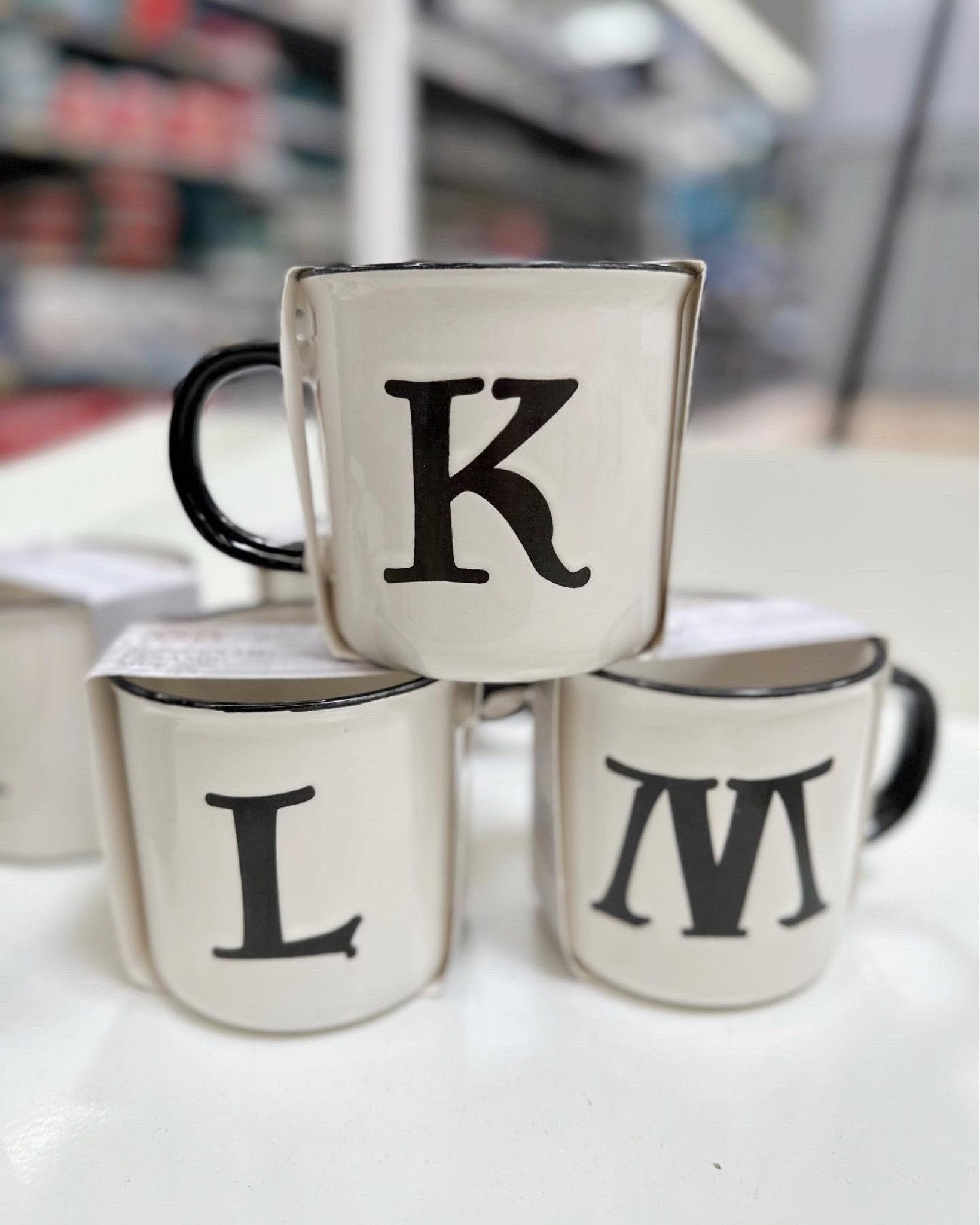 NEW monogram mugs $4.86 at Walmart #walmarthome 

#LTKFind