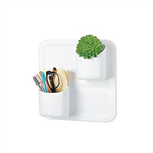 Perch by Honey Can Do Magnetic Wall Organizer, White (Set of 5) | Walmart (US)