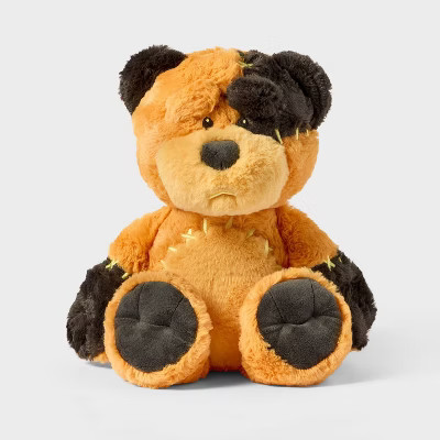 11.5" Orange/Black Frankenbear Stuffed Animal - Gigglescape™: Polyester Plush Toy, Character-Themed Doll | Target