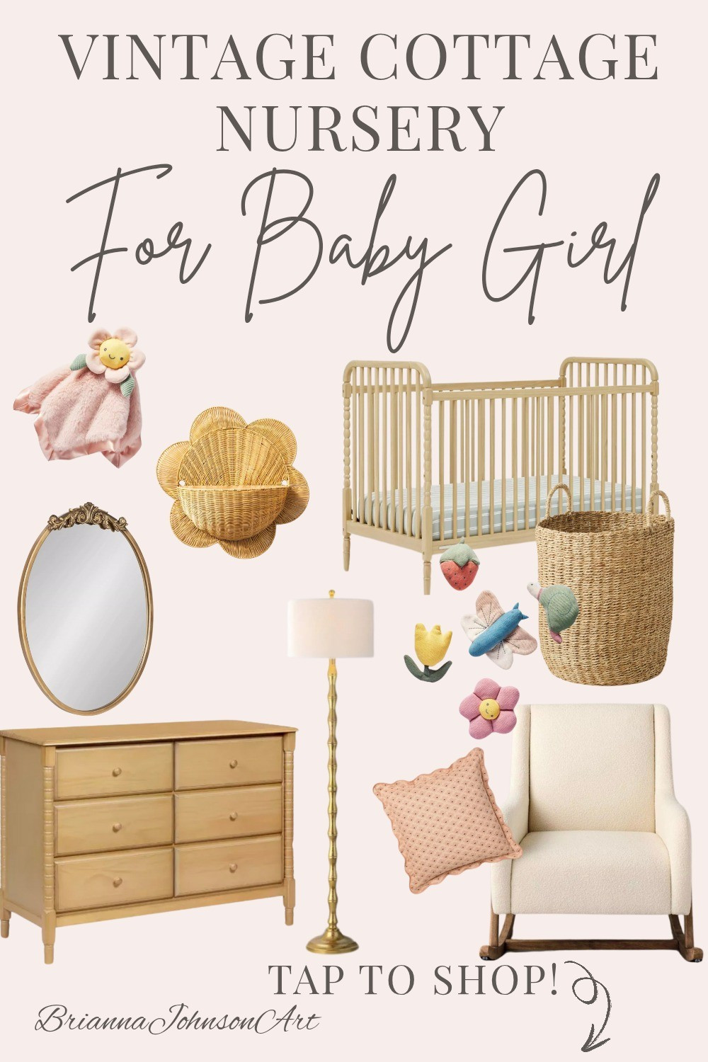 Affordable cottage inspired nursery decor all from Target! 

#LTKBaby #LTKKids #LTKHome