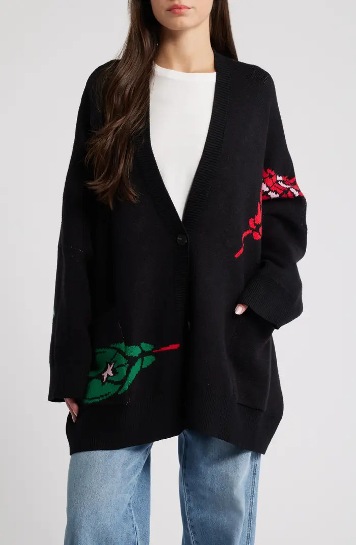 Look What You Made Me Do Oversize Snake Cardigan | Nordstrom