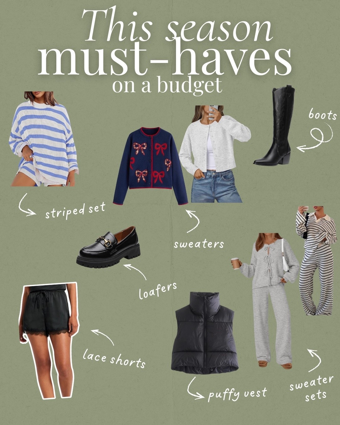 Must haves on a budget from Amazon & target !!!

#LTKSeasonal #LTKootd #LTKFindsUnder50