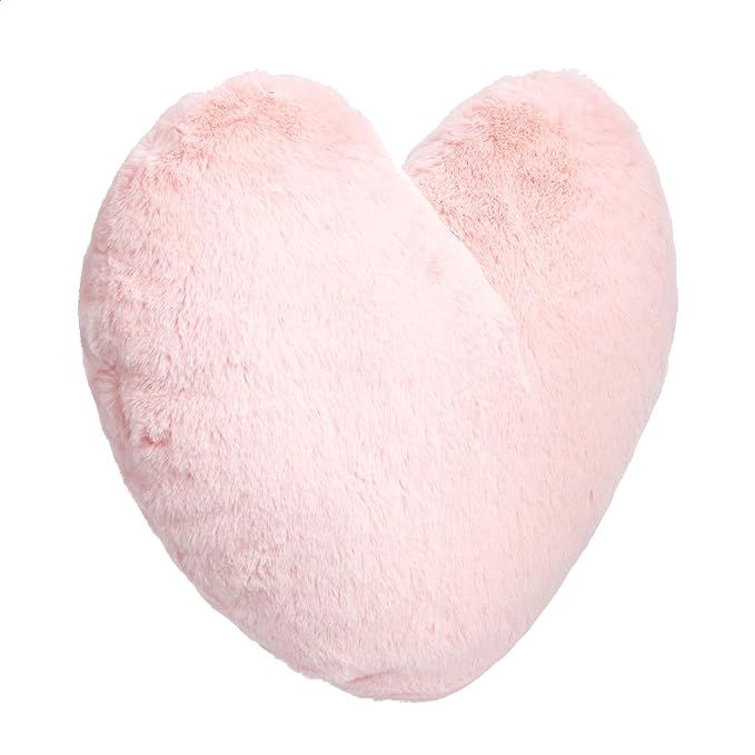 Amazon Basics Kids Decorative Pillow, Peony Pink Heart, 10.5 in x 4 in | Amazon (US)