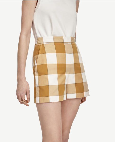 Gingham High Waist Shorts | Ann Taylor