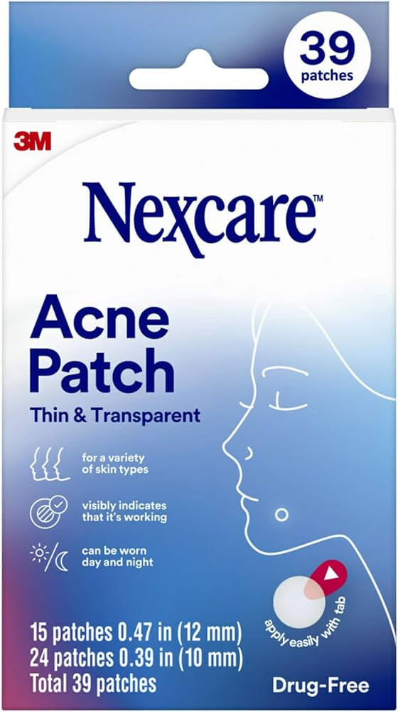 Nexcare Thin and Transparent Acne Patch, Skin Cover Absorbs Pus and Oil from Clogged Pores, made ... | Amazon (US)