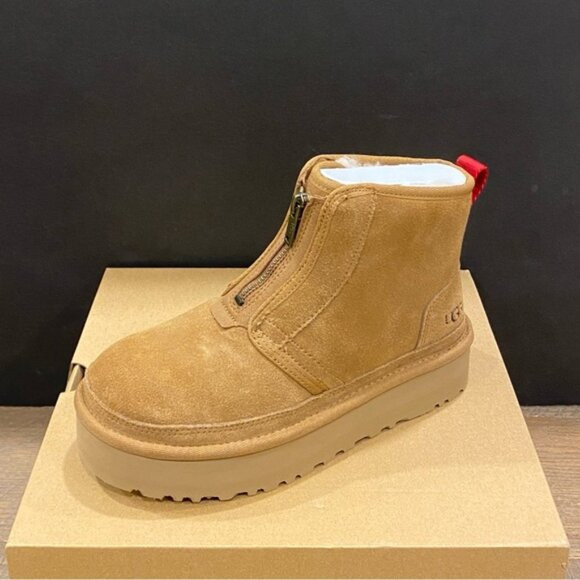 UGG Women's Neumel Platform Zip Chestnut Ankle Boots Bootie Shoes Flats NEW | Poshmark