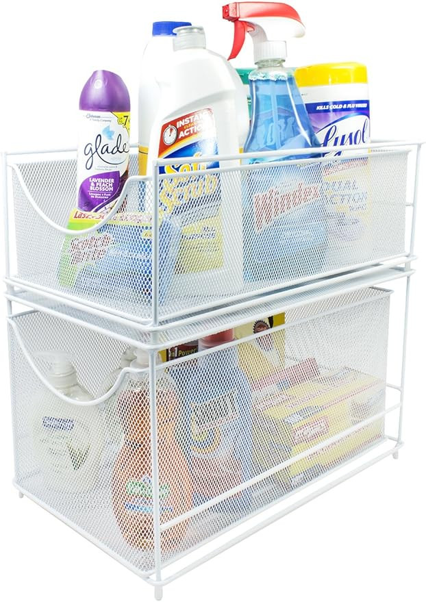 Sorbus® Cabinet Organizer Set—Mesh Storage Organizer with Pull Out Drawers—Ideal for Counter... | Amazon (US)