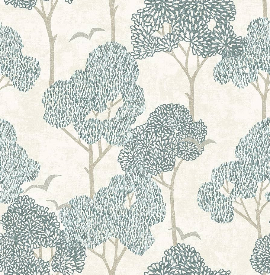 NuWallpaper Millie Blue Peel and Stick Wallpaper | Amazon (US)