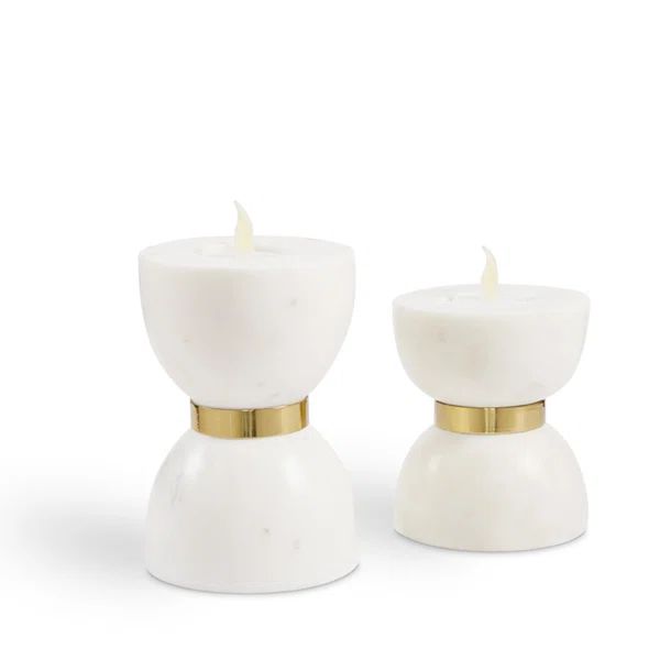 Stone Tabletop Candlestick Holder (Set of 2) | Wayfair Professional