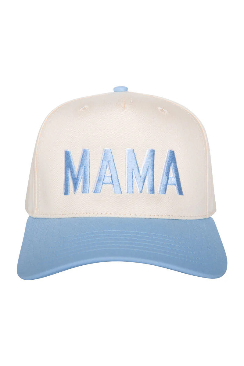 MAMA Two-Toned Vintage Hat Light Blue and Tan | Katydid.com