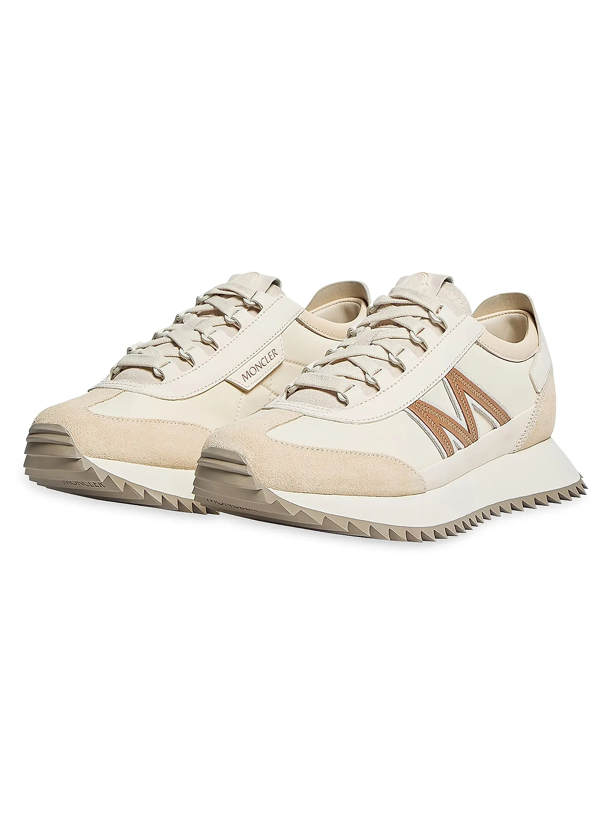 Moncler Pacey2 Sneakers in Suede and Nubuck | Saks Fifth Avenue | Saks Fifth Avenue