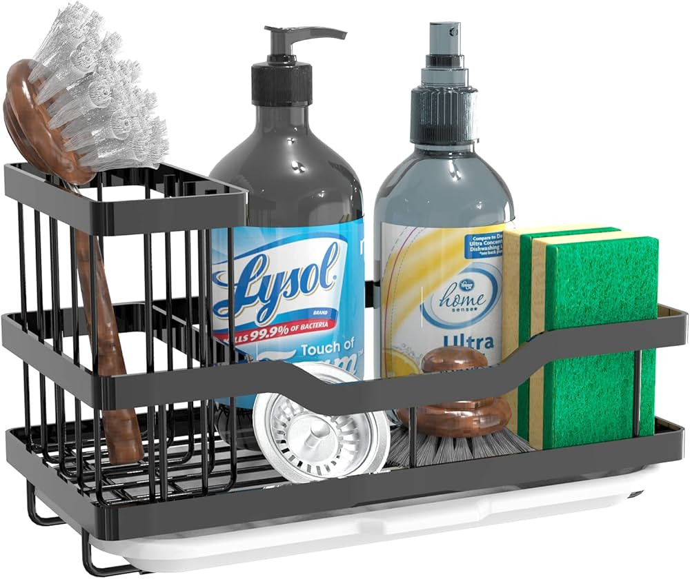 Maifan Multifunctional Sponge Holder for Kitchen Sink, Kitchen Sink Caddy Organizer with Detachab... | Amazon (US)