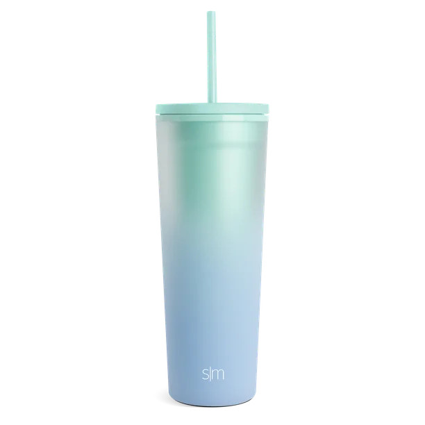 Simple Modern 24oz Double Wall Plastic Classic Tumbler with Lid and Straw, 24 Fluid Ounces, Cool ... | Walmart (US)