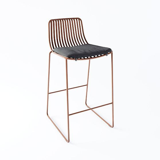 Slope Outdoor Barstool, Terracotta | West Elm (US)