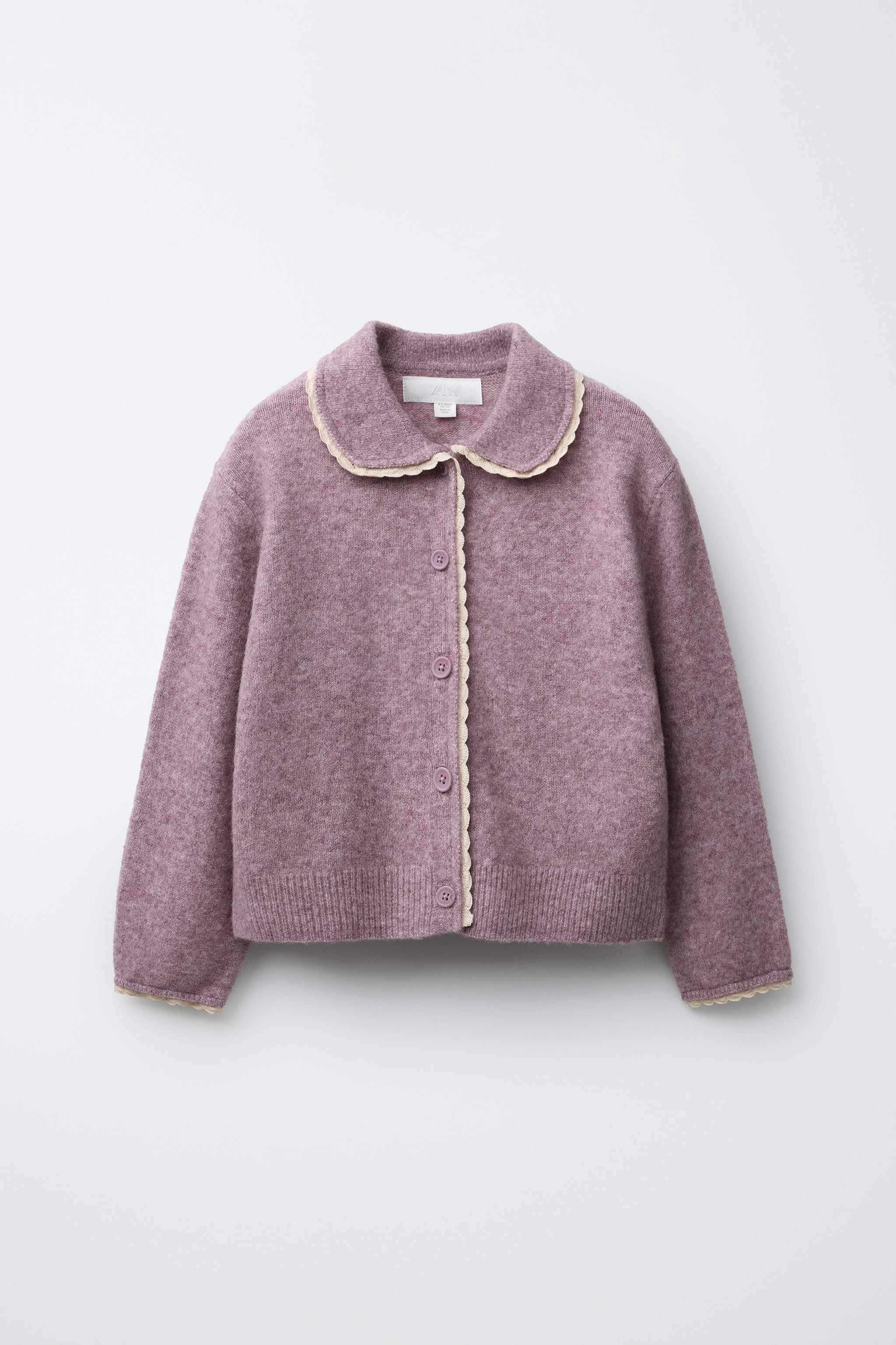 LACE TRIM CARDIGAN | Zara US