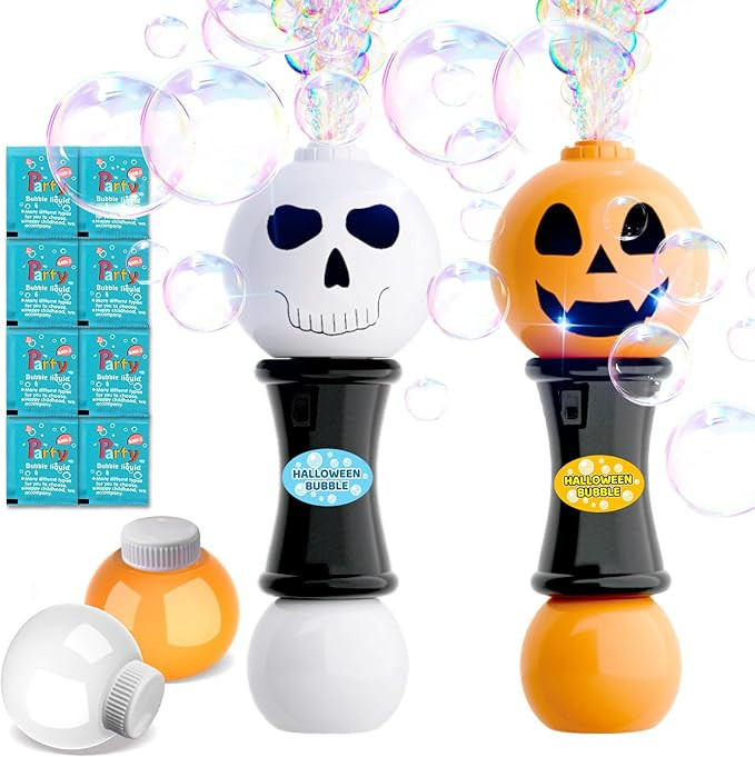 SpringFlower Halloween Toy,Bubble Blower Wand,6.7 Inch Illuminating Bubble Maker with LED Light-U... | Amazon (US)