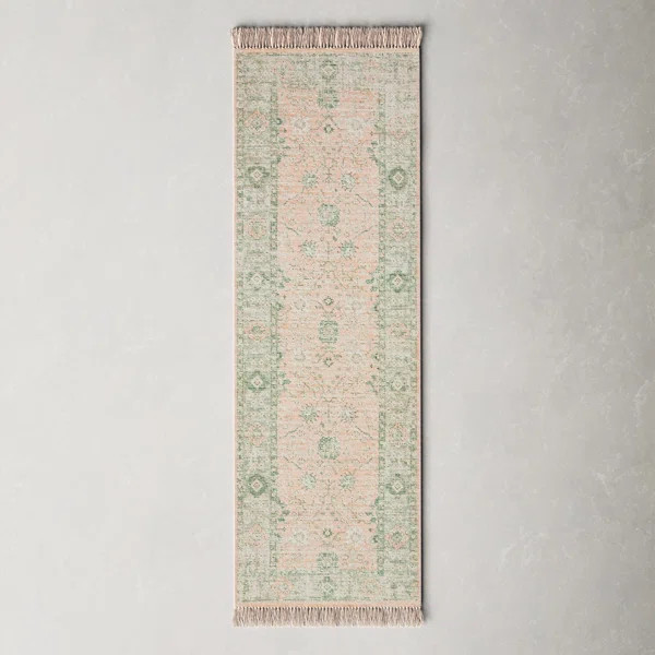 Tucson Oriental Flatweave Camel/Sage Area Rug | Wayfair North America