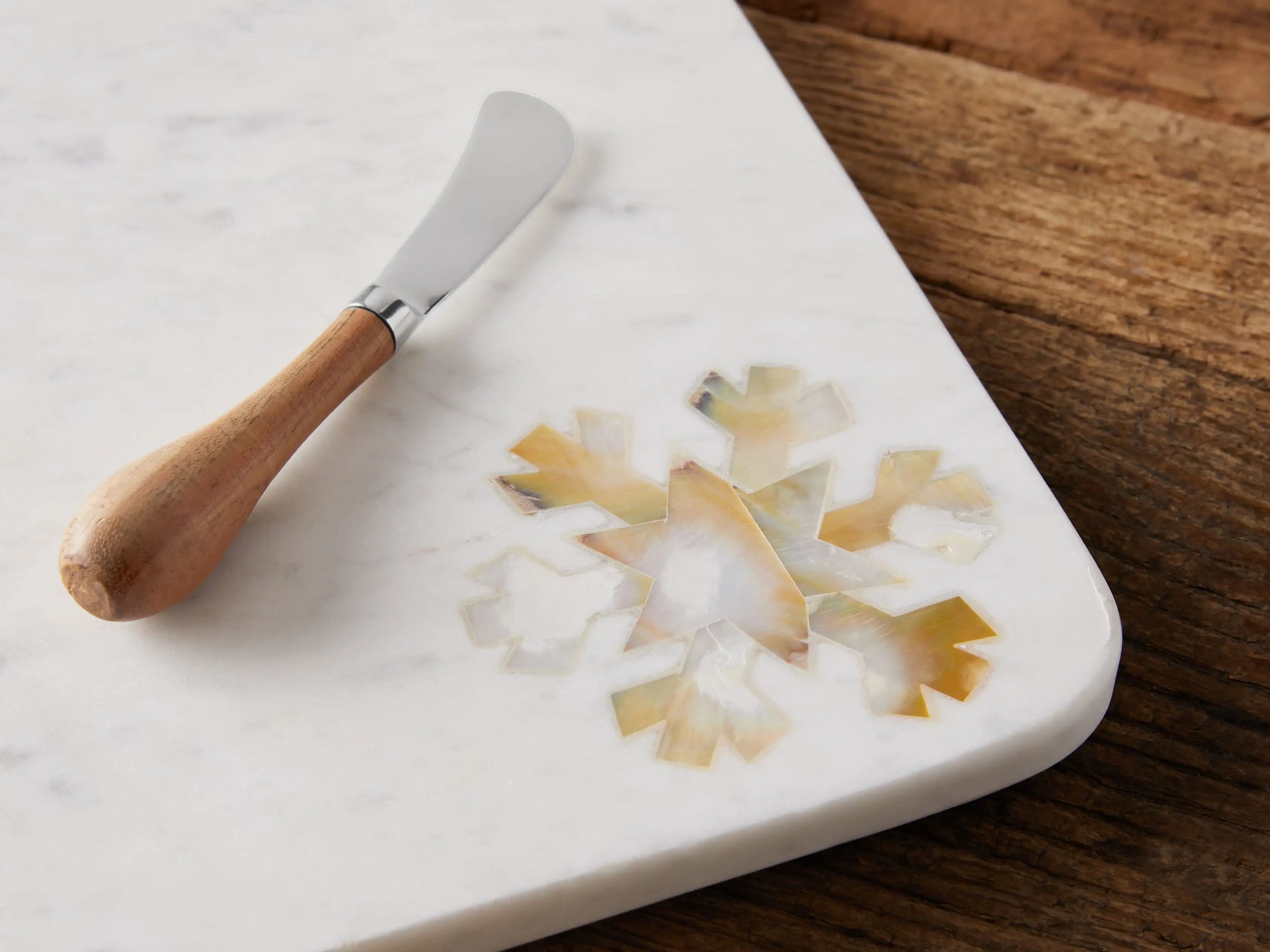 Marble Snowflake Cheese Board | Arhaus