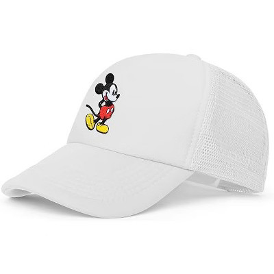 Disney Adult Trucker Hat - Mickey Mouse Mesh Snapback Baseball Cap White | Target