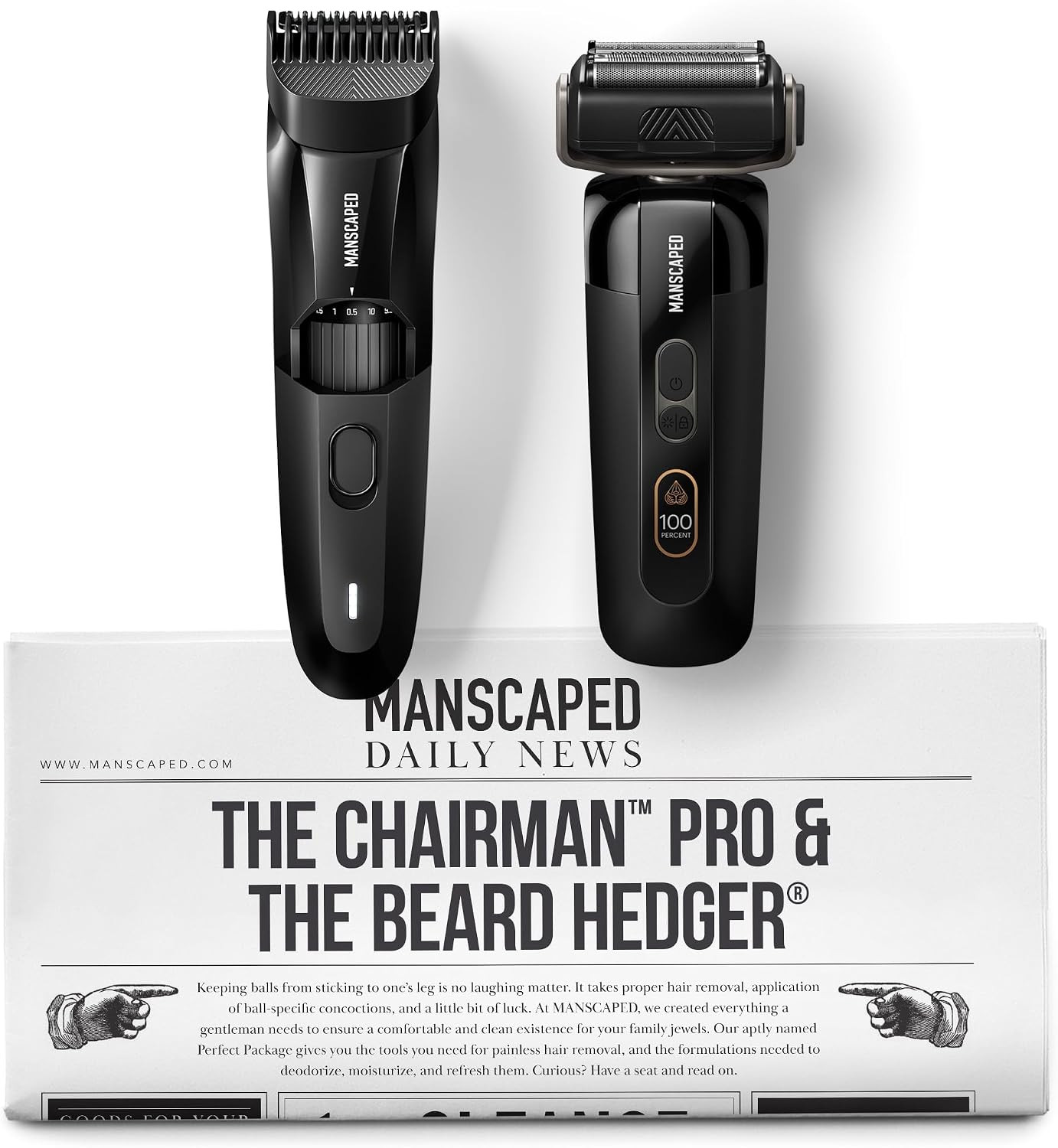 MANSCAPED® The Chairman™ PRO Face Shaver & The Beard Hedger® | Amazon (US)