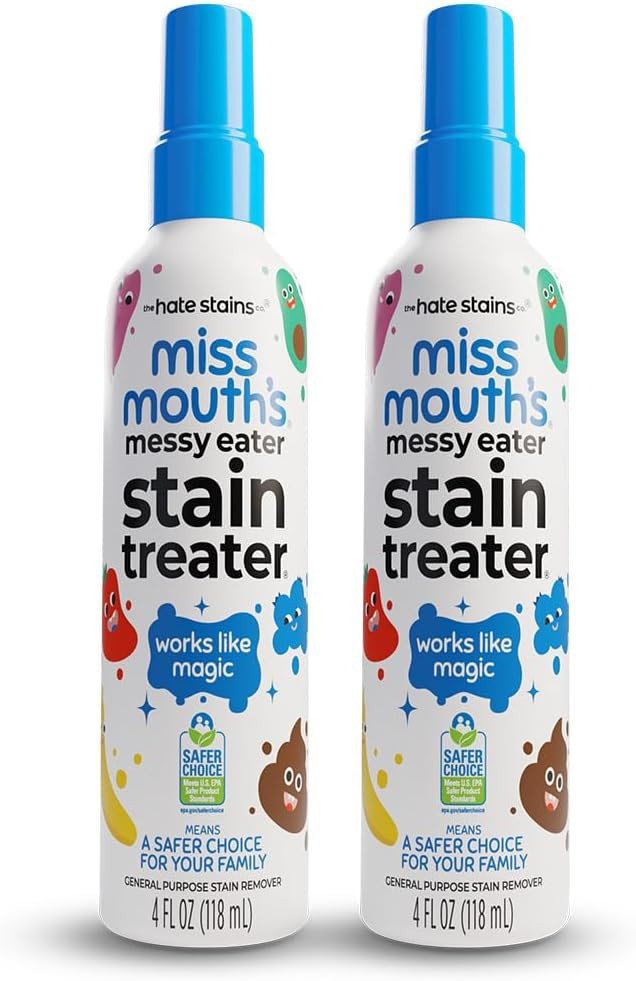 Miss Mouth's Messy Eater Stain Treater Spray - 4oz 2 Pack Stain Remover - Newborn & Baby Essentia... | Amazon (US)