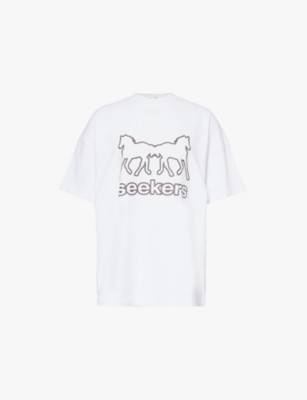 Trance Oversized cotton-jersey T-shirt | Selfridges