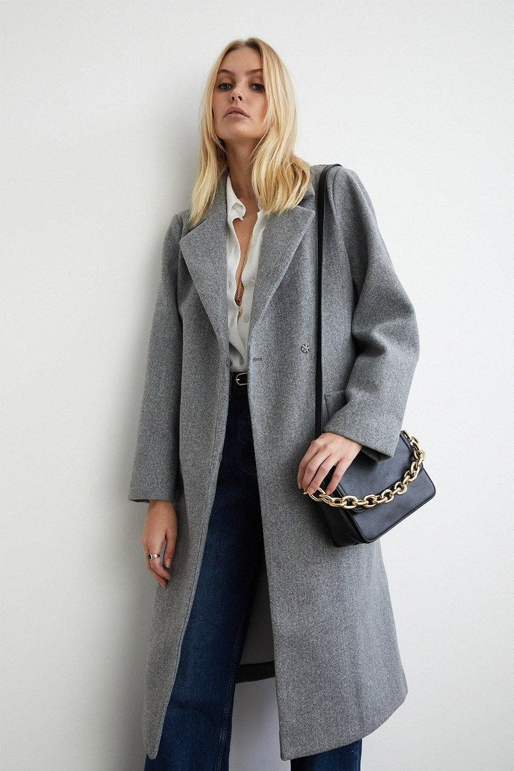 Wrap Front Belted Coat | Warehouse UK & IE