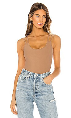 Lovers + Friends Simi Bodysuit in Taupe Brown from Revolve.com | Revolve Clothing (Global)