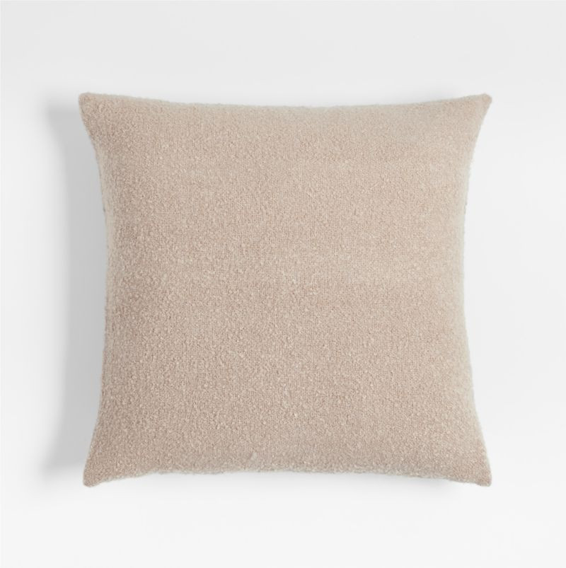 Frances Faux Mohair 23"x23" Frothy Beige Throw Pillow Cover by Jake Arnold + Reviews | Crate & Ba... | Crate & Barrel