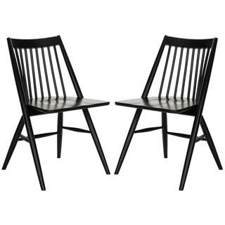 Safavieh Wren Black 19 in. H Spindle Dining Chair (Set of 2)-DCH1000A-SET2 - The Home Depot | The Home Depot