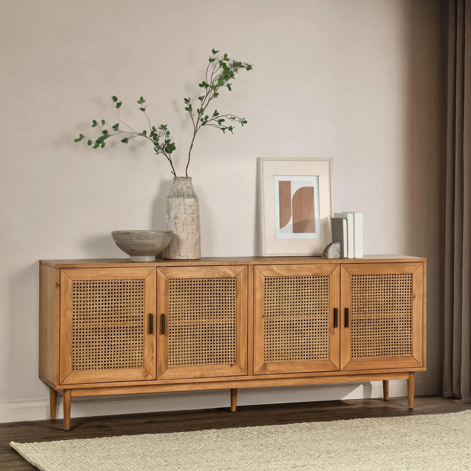 Joss & Main Genie Solid Wood 4-Door Sideboard & Reviews | Joss & Main | Joss & Main