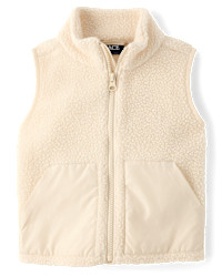 Baby And Toddler Sherpa Vest - cream | The Children's Place