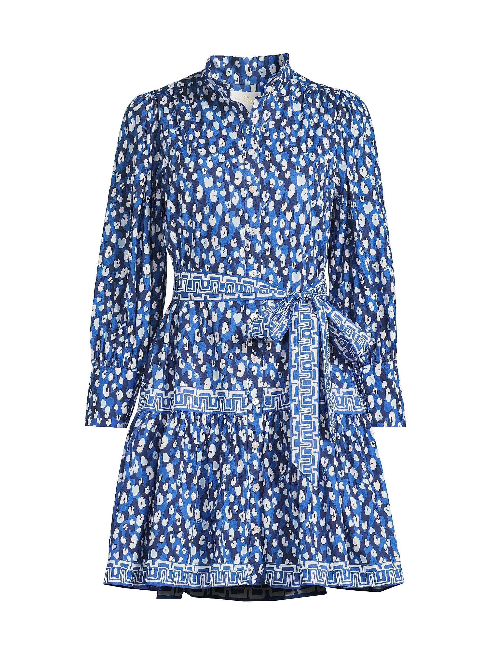 Drena Animal-Print Cotton Mini-Shirtdress | Saks Fifth Avenue
