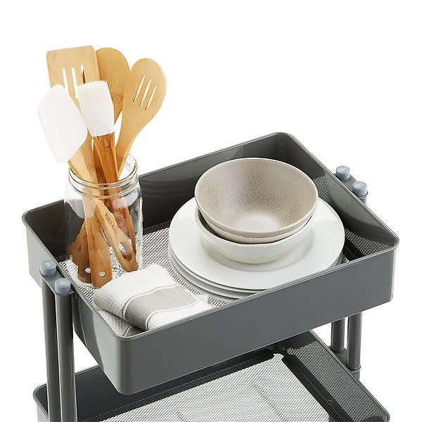 3-Tier Rolling Cart White | The Container Store