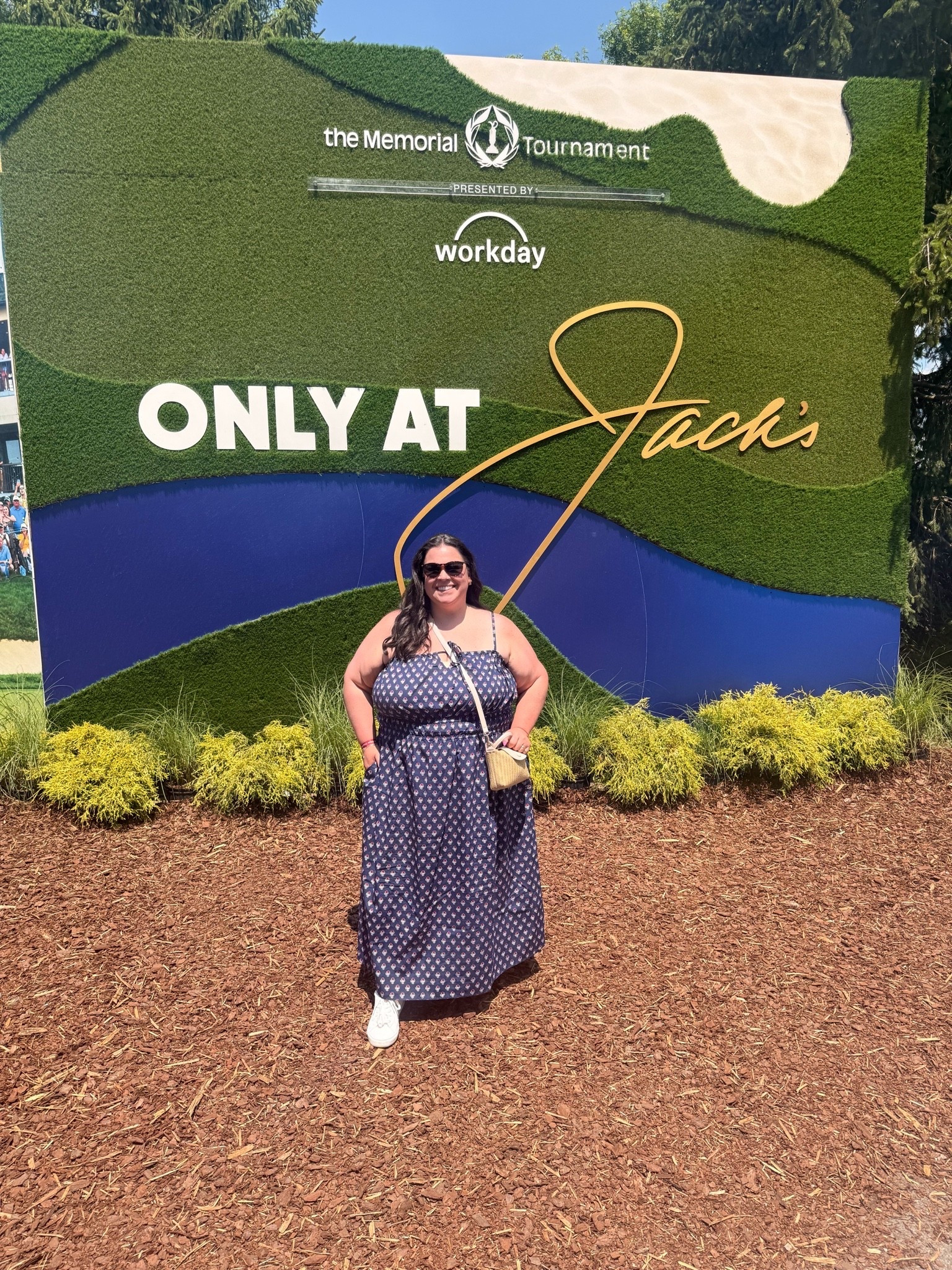Memorial tournament outfit! I am loving this navy printed dress from target, I’m in a 2x

#LTKPlusSize #LTKPetite #LTKSaleAlert