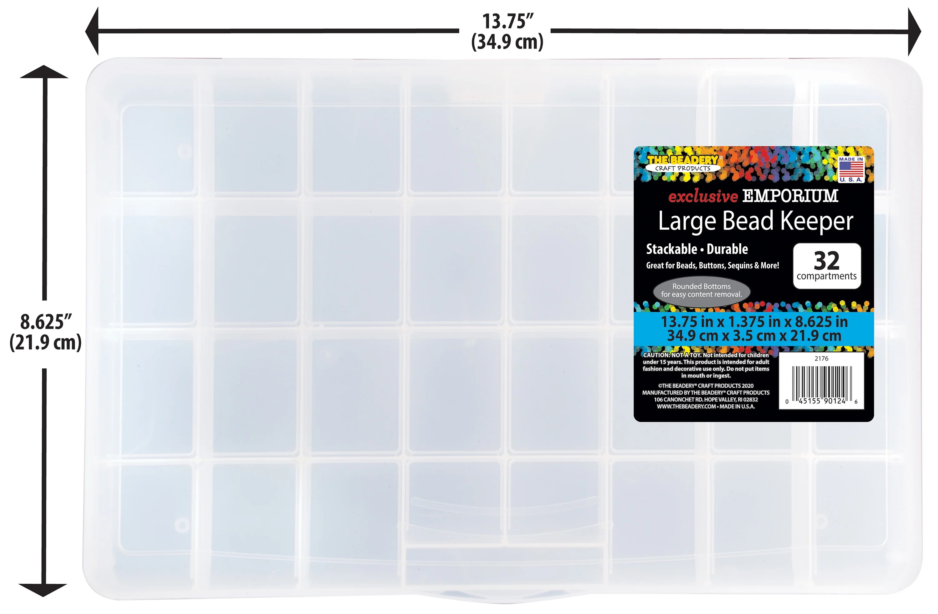 The Beadery Clear Plastic 32 Compartment Storage Box | Walmart (US)