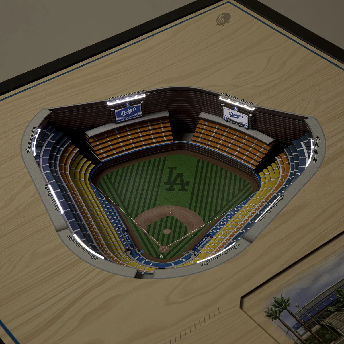 Baseball Stadium Lights End Table | UncommonGoods