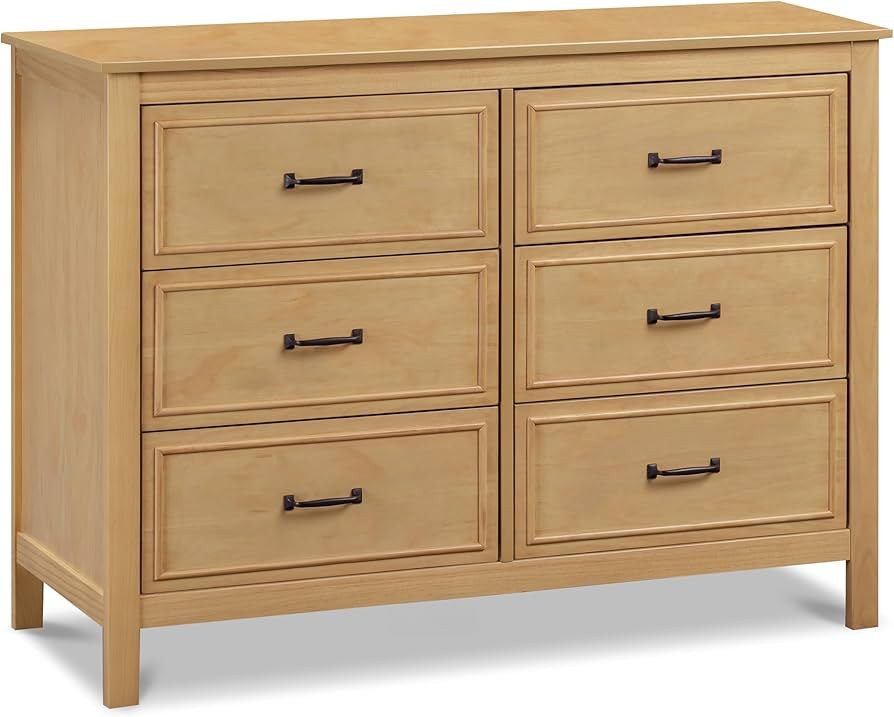 DaVinci Charlie 6-Drawer Baby Dresser - Wooden Double Chest of Drawers for Kids, Boys and Girls -... | Amazon (US)