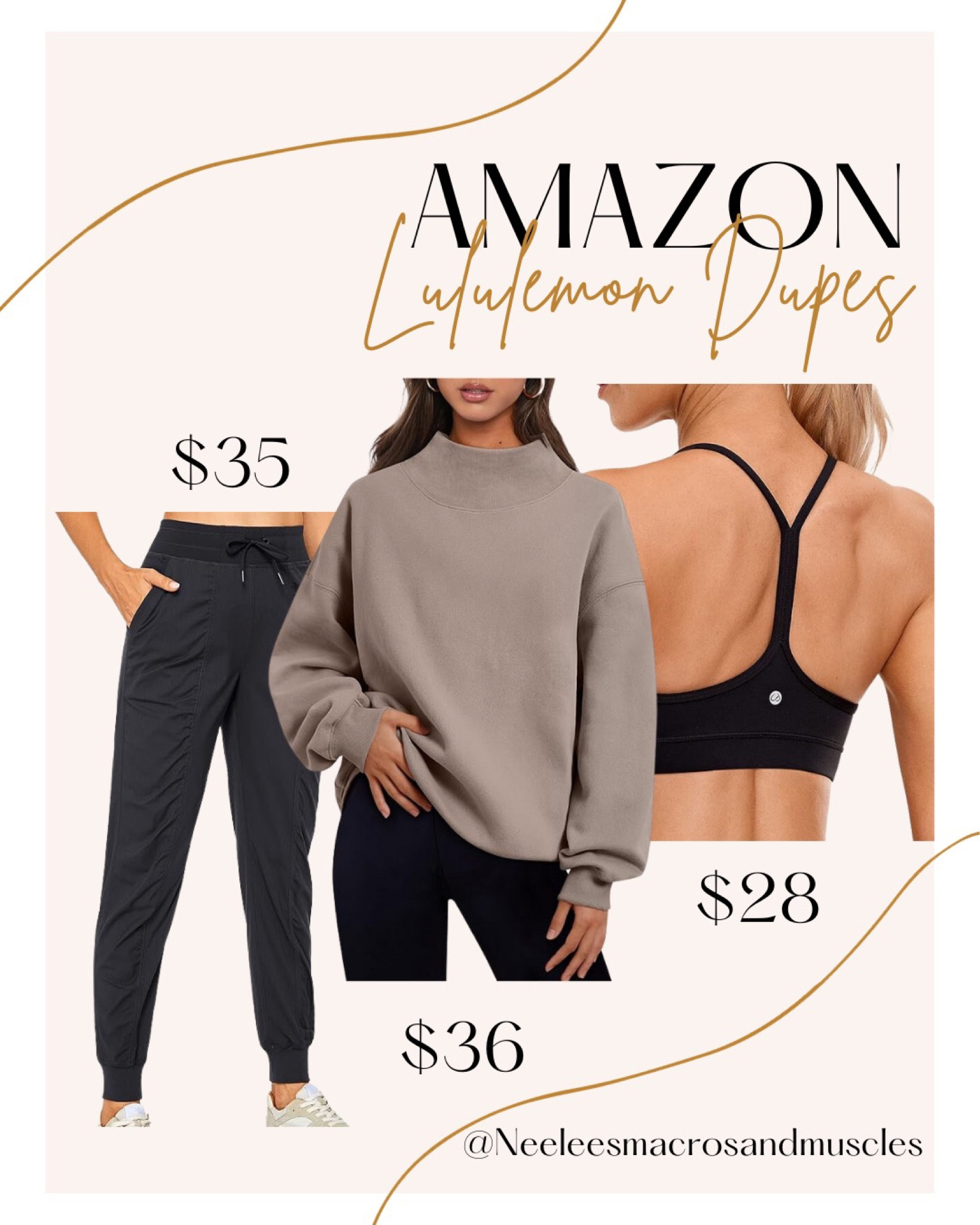 everyone loves a good dupe! here are some of my favorite lululemon dupes from amazon!🫶🏻🫶🏻 I wear a 4 in the Lulu and XS in these!

#LTKGiftGuide #LTKHoliday #LTKCyberWeek