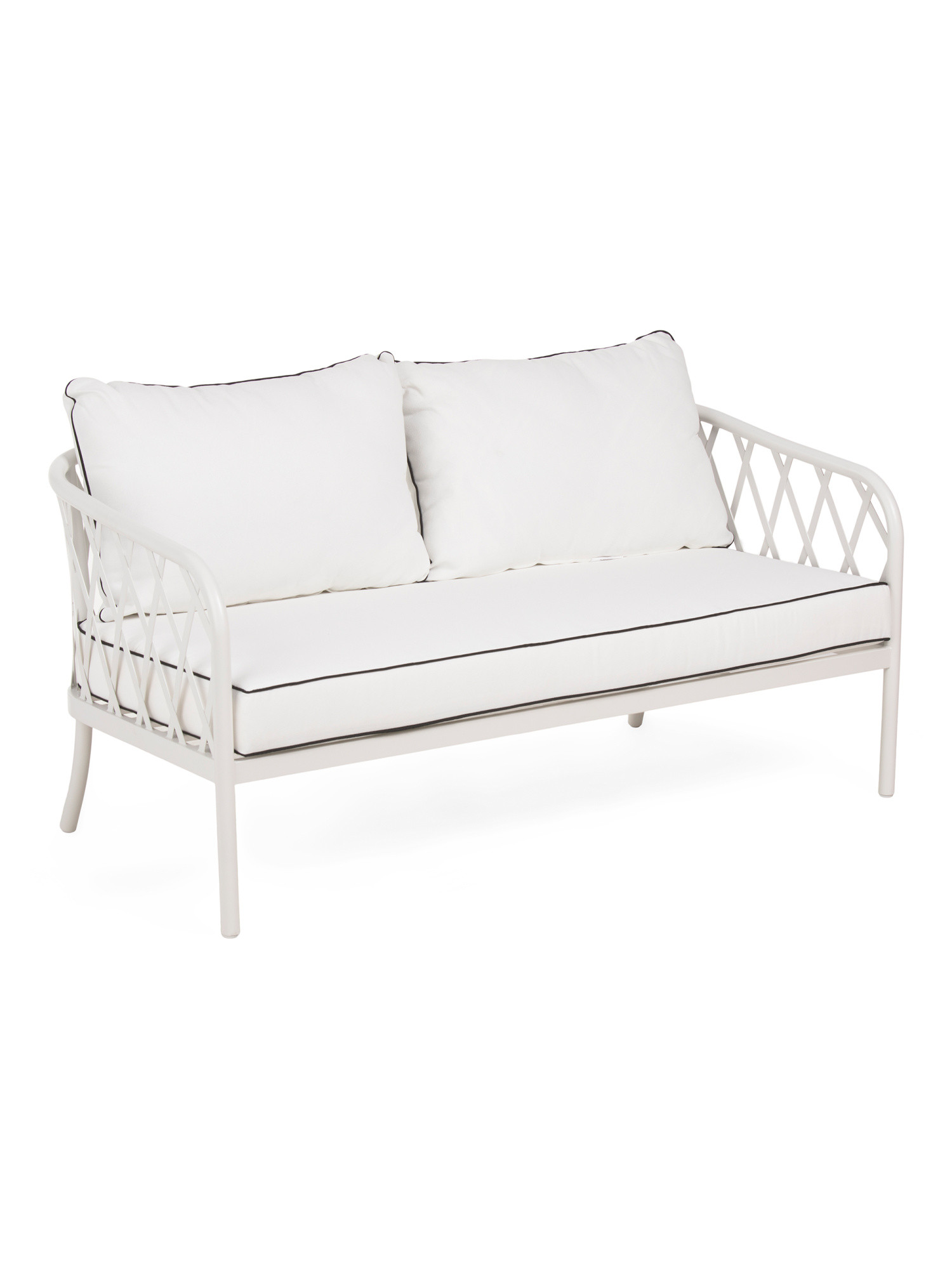 59x28 Outdoor Metal Frame Loveseat Sofa | TJ Maxx
