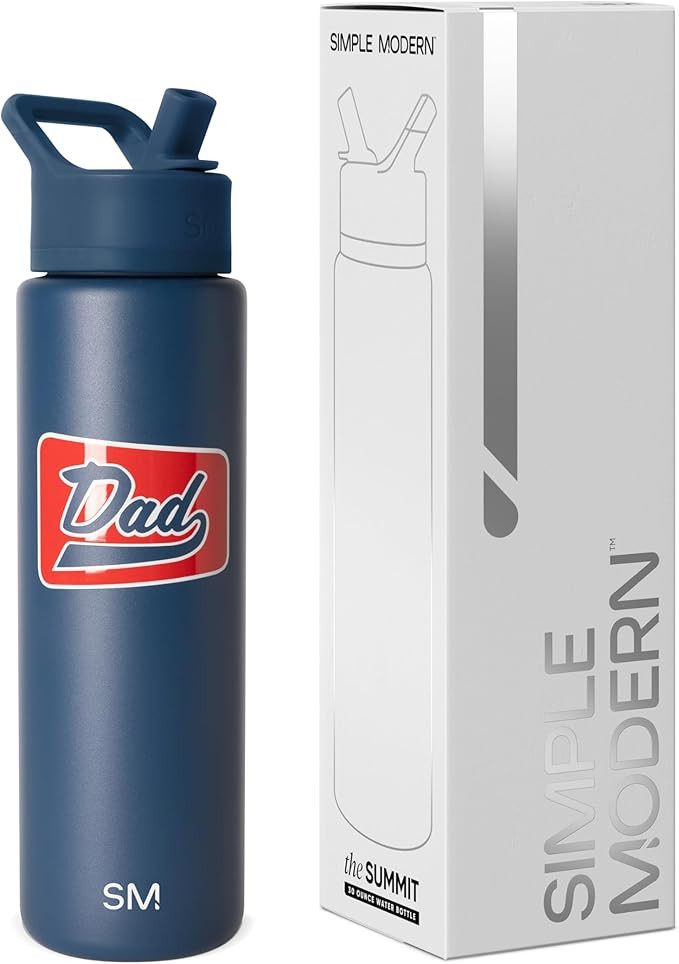 Simple Modern Father's Day Summit Water Bottle with Straw Lid | Vacuum Insulated Stainless Steel ... | Amazon (US)